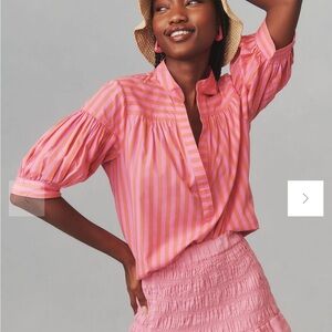 Anthropologie The Darcey Popover Swing Top